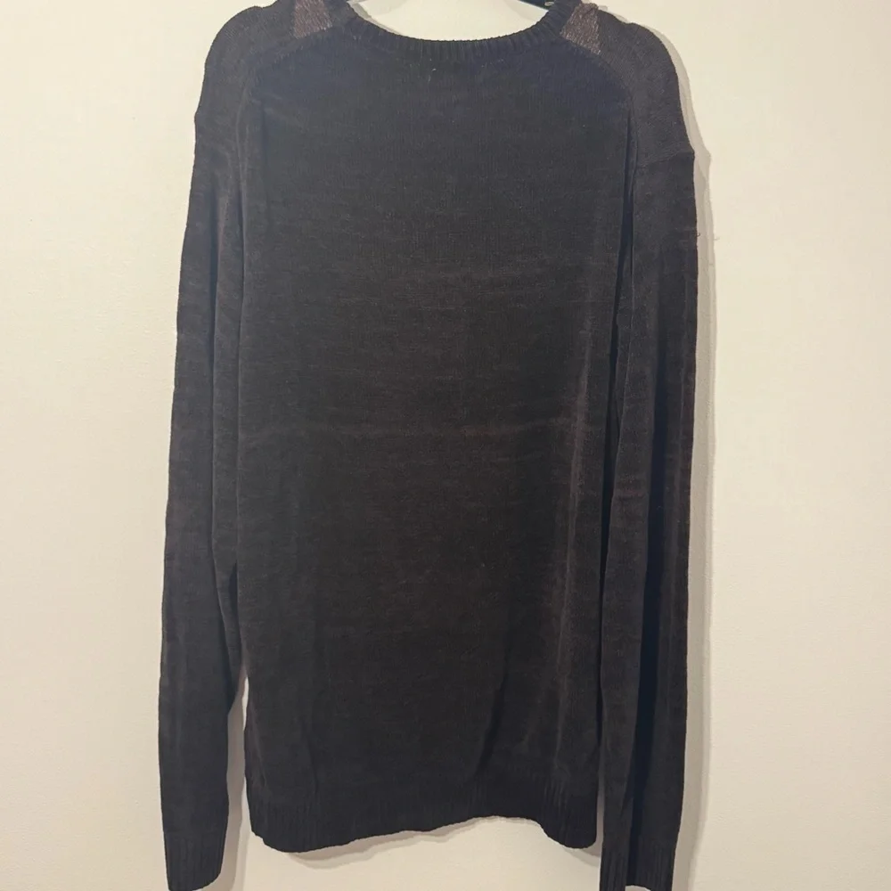 Dockers Argyle Knit Sweater – Brown & Burgundy Diamond Pattern – Men’s XLT